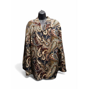 Alfred Dunner Women's Paisley Print Button-Down Shirt - Size 16W - JC383